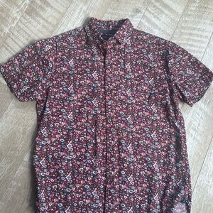 Denim & Flower Red Floral Casual Shirt